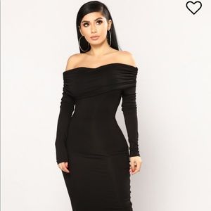 Fashion Nova Off The Shoulder Midi Dress